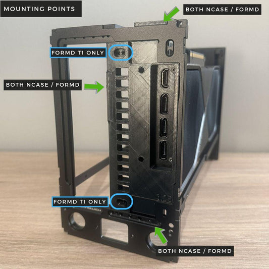 Reverse Airflow Adapter for T1 V2.5 / Ncase T1 for Nvidia RTX 5080FE and RTX 5090FE - Flipped Travel Kit