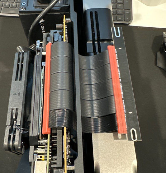 ASKR Riser Cable T80 Left Angle Gen 5.0/6.0 - 8cm - Flipped GPU